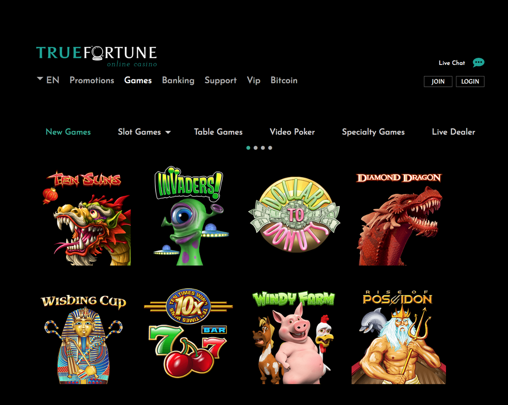 TrueFortune Casino: No Down Payment Perk Codes
